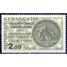 FRA2285N-SELO BICENTENÁRIO DA INDEPENDÊNCIA AMERICANA - FRANÇA - 1983 - N