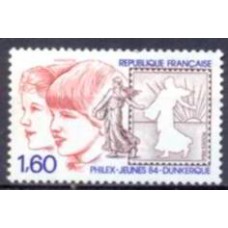 FRA2308M-SELO EXPOSIÇÃO FILATÉLICA PHILEX-JEUNES 84 - FRANÇA - 1984 - MINT