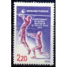 FRA2420N-SELO CAMPEONATO MUNDIAL MASCULINO DE VOLEIBOL - FRANÇA - 1986 - N
