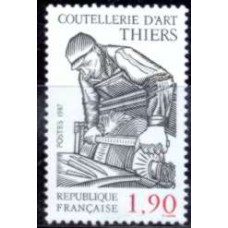 FRA2467M-SELO OFÍCIOS DA ARTE - CUTELARIA - FRANÇA - 1987 - MINT