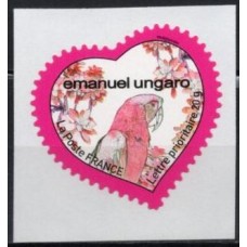 FRAZ0265M-SELO SÃO VALENTIM - CORAÇÃO EMANUEL UNGARO, TVP 20G - AUTOADESIVO - FRANÇA - 2009 - MINT