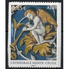 FRAZ0267M-SELO SÉRIE ARTÍSTICA - CATEDRAL DE SANTA CECÍLIA EM ALBI - AUTOADESIVO - FRANÇA - 2009 - MINT