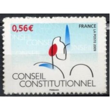 FRAZ0337M-SELO CINQUENTENÁRIO DO CONSELHO CONSTITUCIONAL - AUTOADESIVO - FRANÇA - 2009 - MINT