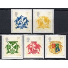 GRB2911MA-SÉRIE HARRY POTTER - BRASÕES - AUTOADESIVOS - GRÃ-BRETANHA - 2007 - MINT