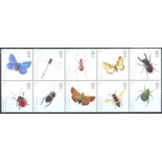 GRB3009MS-SÉRIE PRESERVAÇÃO DA FAUNA E DA FLORA II - INSETOS - GRÃ-BRETANHA - 2008 - MINT