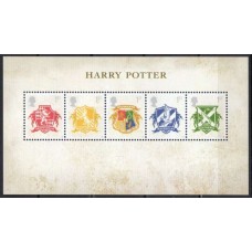 GRBB049M-BLOCO HARRY POTTER - GRÃ-BRETANHA - 2007 - MINT