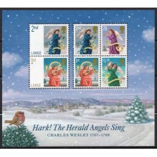 GRBB051M-BLOCO NATAL - ANJOS - GRÃ-BRETANHA - 2007 - MINT