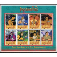 GUY3755MF-MINIFOLHA POCAHONTAS I - GUIANA - 1995 - MINT