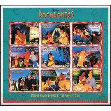 GUY3842MF-MINIFOLHA POCAHONTAS IV - GUIANA - 1995 - MINT