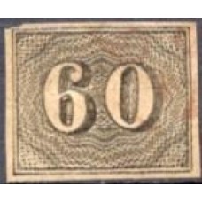 IM0014U.01-SELO VERTICAL, 60 RÉIS - 1850 - U
