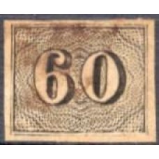 IM0014U.02-SELO VERTICAL, 60 RÉIS - 1850 - U