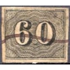 IM0014U.06-SELO VERTICAL, 60 RÉIS - 1850 - U