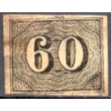 IM0014U.08-SELO VERTICAL, 60 RÉIS - 1850 - U