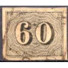 IM0014U.10-SELO VERTICAL, 60 RÉIS - 1850 - U
