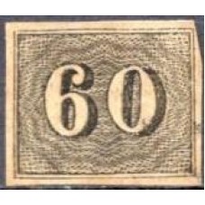 IM0014U.12-SELO VERTICAL, 60 RÉIS - 1850 - U