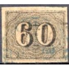 IM0014U.13-SELO VERTICAL, 60 RÉIS - 1850 - U