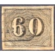 IM0014U.16-SELO VERTICAL, 60 RÉIS - 1850 - U