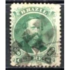 IM0027U.11-SELO DOM PEDRO II DENTEADO, 100 RÉIS - 1866 - U