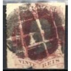 IM0031U.03-SELO DOM PEDRO II PERCÉ, 20 RÉIS - 1876 - U