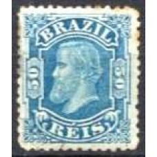 IM0048N.02-SELO DOM PEDRO II CABEÇA PEQUENA, 50 RÉIS - 1881 - N COM GOMA