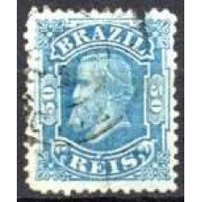 IM0048U.03-SELO DOM PEDRO II CABEÇA PEQUENA, 50 RÉIS - 1881 - U - COM RESTRIÇÕES NA BORDA SUPERIOR