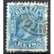 IM0048U.07-SELO DOM PEDRO II CABEÇA PEQUENA, 50 RÉIS - 1881 - U - PEQUENO CORTE NA BORDA INFERIOR