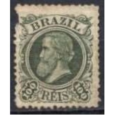 IM0049N.02-SELO DOM PEDRO II CABEÇA PEQUENA, 100 RÉIS - 1881 - N - COM RESTRIÇÃO NA BORDA ESQUERDA