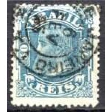 IM0053U.08-SELO DOM PEDRO II CABEÇA GRANDE, 50 RÉIS - 1885 - U