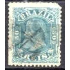 IM0053U.09-SELO DOM PEDRO II CABEÇA GRANDE, 50 RÉIS - 1885 - U