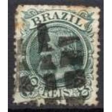 IM0055U.03-SELO DOM PEDRO II CABEÇA GRANDE, 100 RÉIS TIPO 2 - 1882 - U