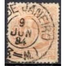 IM0056U.02-SELO DOM PEDRO II CABEÇA GRANDE, 200 RÉIS CASTANHO CLARO - 1882 - U