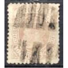 IM0058U.04-SELO DOM PEDRO II FUNDO CRUZADO - 1883 - U