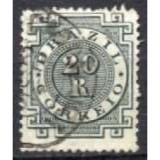 IM0061U.03-SELO CIFRA, 20 RÉIS VERDE RUSSO - 1884 - U