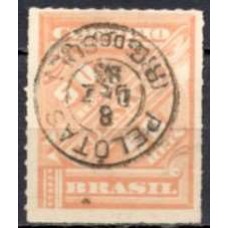 JO0003U.01-SELO JORNAIS CIFRAS OBLÍQUAS, 50 RÉIS - 1889 - U