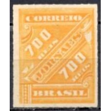 JO0008N.01-SELO JORNAIS CIFRAS OBLÍQUAS, 700 RÉIS - 1889 - N