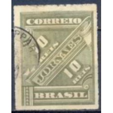 JO0010U-SELO JORNAIS NOVAS CORES, 10 RÉIS - 1889 - U