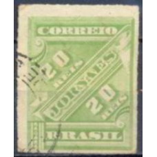 JO0011U-SELO JORNAIS NOVAS CORES, 20 RÉIS - 1889 - U