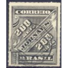 JO0014U-SELO JORNAIS NOVAS CORES, 200 RÉIS - 1889 - U