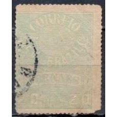 JO0023UD.02-SELO JORNAIS CRUZEIRO DO SUL DENTEAÇÃO 13, 20 RÉIS VERDE - 1890 - U