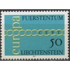 LIE0487M-SELO SÉRIE EUROPA - LIECHTENSTEIN - 1971 - MINT