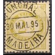 POR0050UA-SELO JORNAIS 2 1/2R OLIVA DENTEAÇÃO 11 1/2 - PORTUGAL - 1876/94 - U