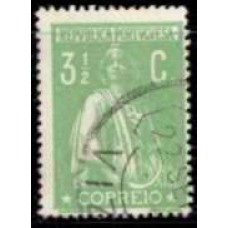 POR0233UA-SELO CERES, 3 1/2C DENTEAÇÃO 15X14 - PORTUGAL - 1917/24 - U