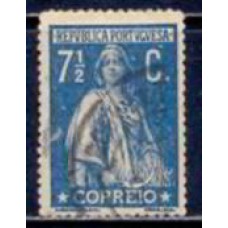 POR0237UA-SELO CERES, 7 1/2C DENTEAÇÃO 15X14 - PORTUGAL - 1917/24 - U