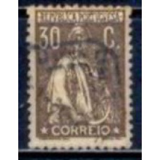 POR0247UB-SELO CERES, 30C DENTEAÇÃO 12 X 11,5 - PORTUGAL - 1917/24 - U