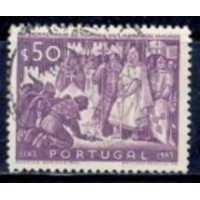 POR0698U-SELO 8º CENTENÁRIO DA TOMADA DE LISBOA AOS MOUROS, 50C - PORTUGAL - 1947 - U