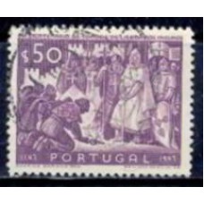 POR0698U-SELO 8º CENTENÁRIO DA TOMADA DE LISBOA AOS MOUROS, 50C - PORTUGAL - 1947 - U