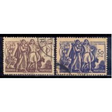 POR0748U-SÉRIE 5º CENTENÁRIO DA COLONIZAÇÃO DA ILHA DE TERCEIRA (AÇORES) - PORTUGAL - 1951 - U