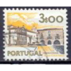POR1139UA.05-SELO VISTAS E MONUMENTOS, 3E COM FAIXA FOSFORESCENTE - VERSO ANO 1976 - PORTUGAL - 1976 - U