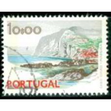 POR1140U.03-SELO VISTAS E MONUMENTOS, 10E - VERSO ANO 1974 - PORTUGAL - 1974 - U