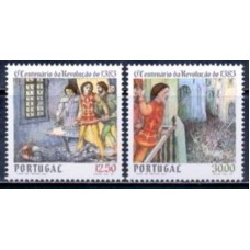POR1588N-SÉRIE 6º CENTENÁRIO DA REVOLUÇÃO DE 1383 - PORTUGAL - 1983 - N